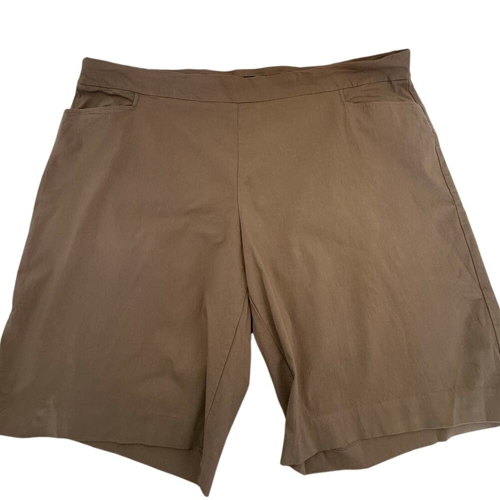 SKU2581 George Women's Size 4X Brown Pull-On Stretch Shorts